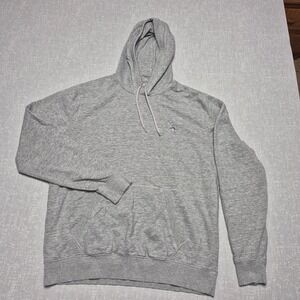 Original Penguin Mens Gray Fleece Pullover Hoodie Sweatshirt Large Logo L/G